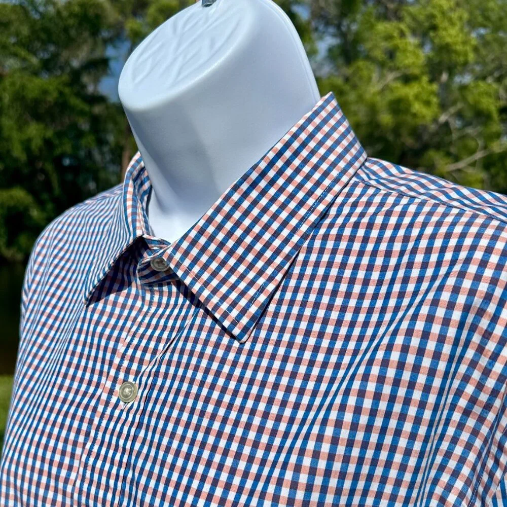 Banana Republic Lot of 2 Men's Long Sleeve Plaid Button Down Shirts Size Large